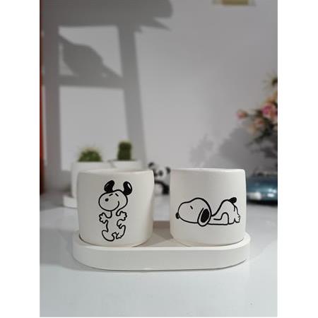 4lü Tabaklı Snoopy