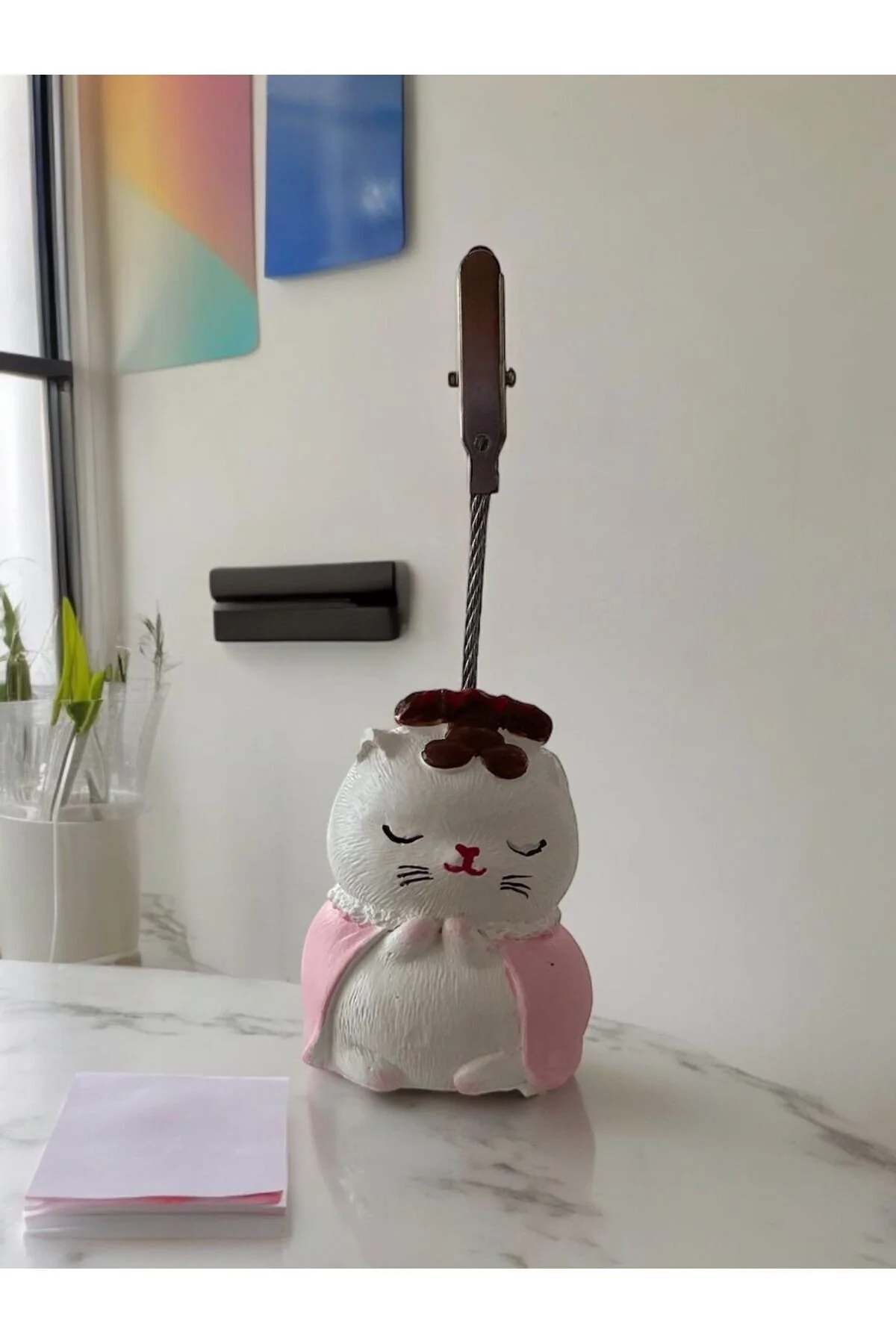 Japonya şans kedisi not fotoğraf tutucu obje biblo - 1. görsel