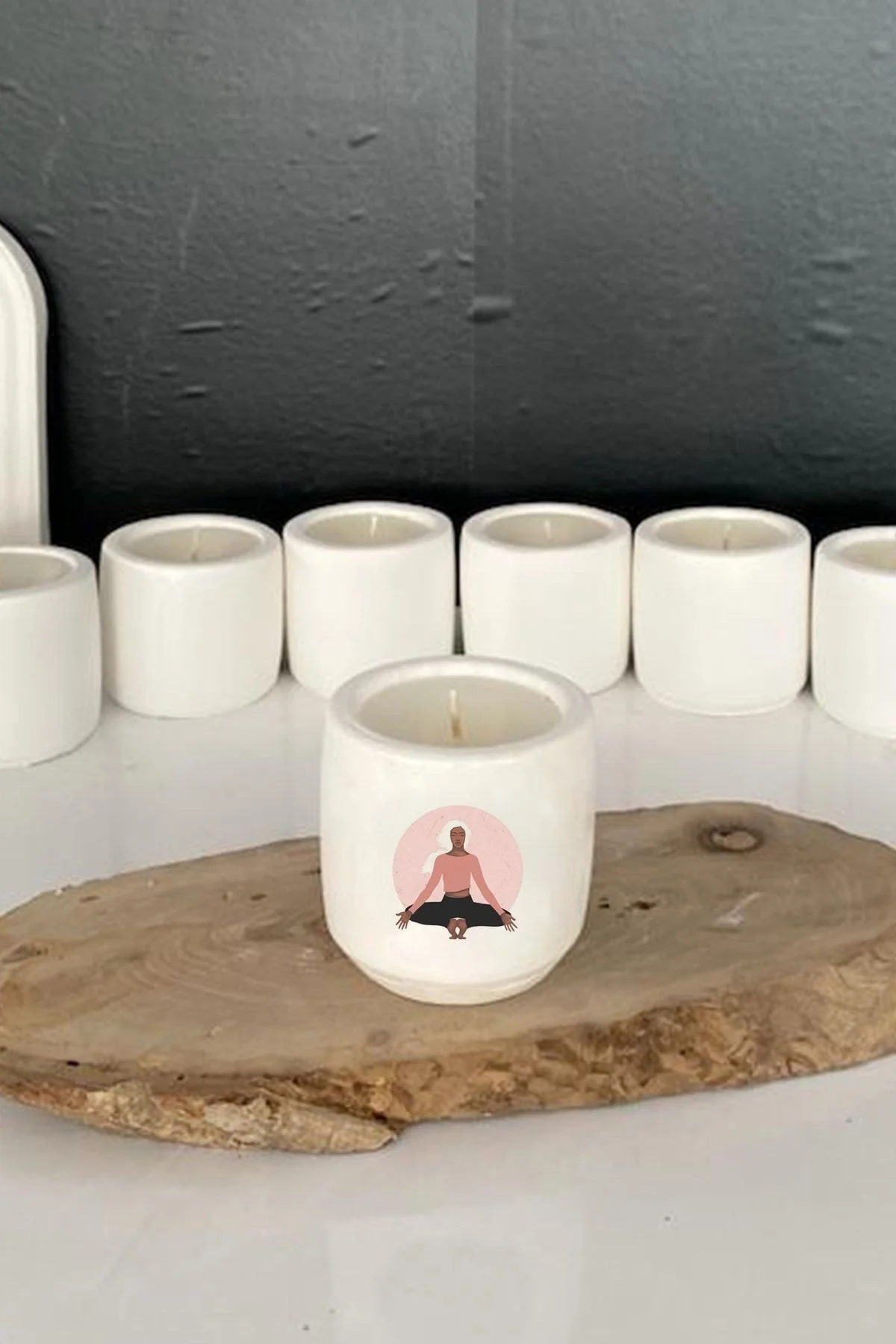 Ezoterizm Meditasyon Yoga Temalı Kokulu Mum Hediyelik Terapi no:24 - 1. görsel