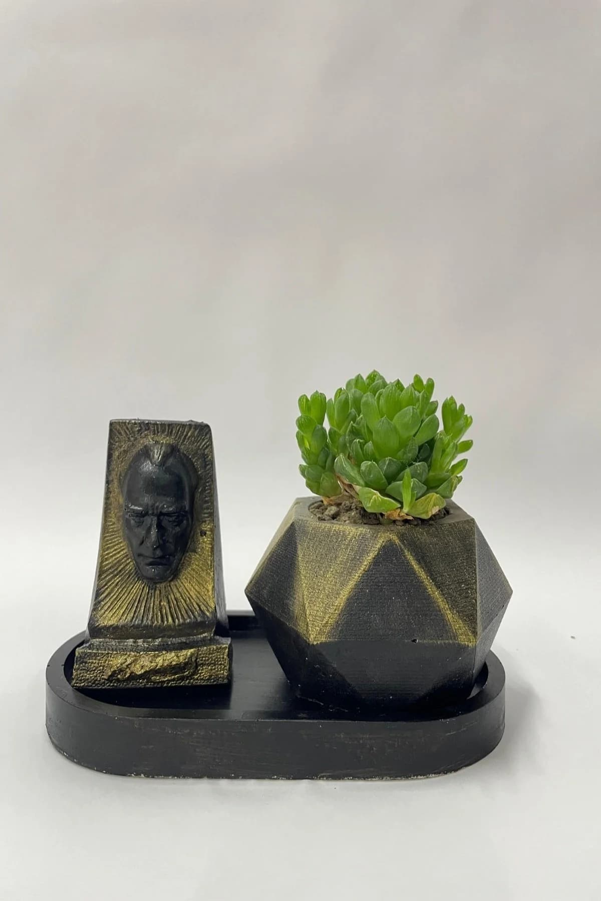 Atatürk Büstü Kalemlik Seti, Hediyelik Set, Dekoratif Masaüstü Seti - 1. görsel