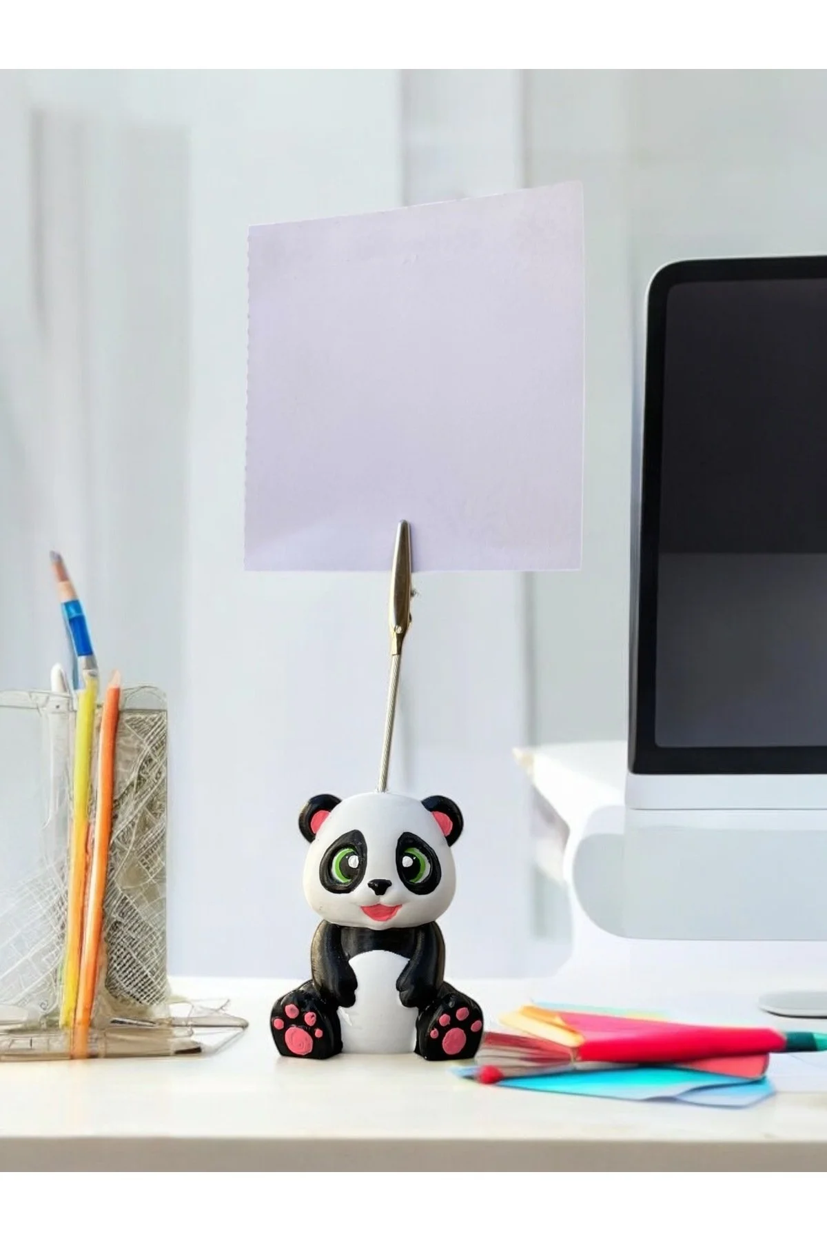 Sevimli Mutlu Panda Fotoğraf Not Tutacağı Hediyelik Not Tutucu - 1. görsel