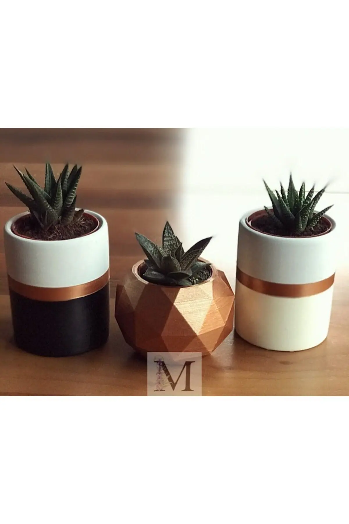 Dekoratif Beton Saksı - 1. görsel