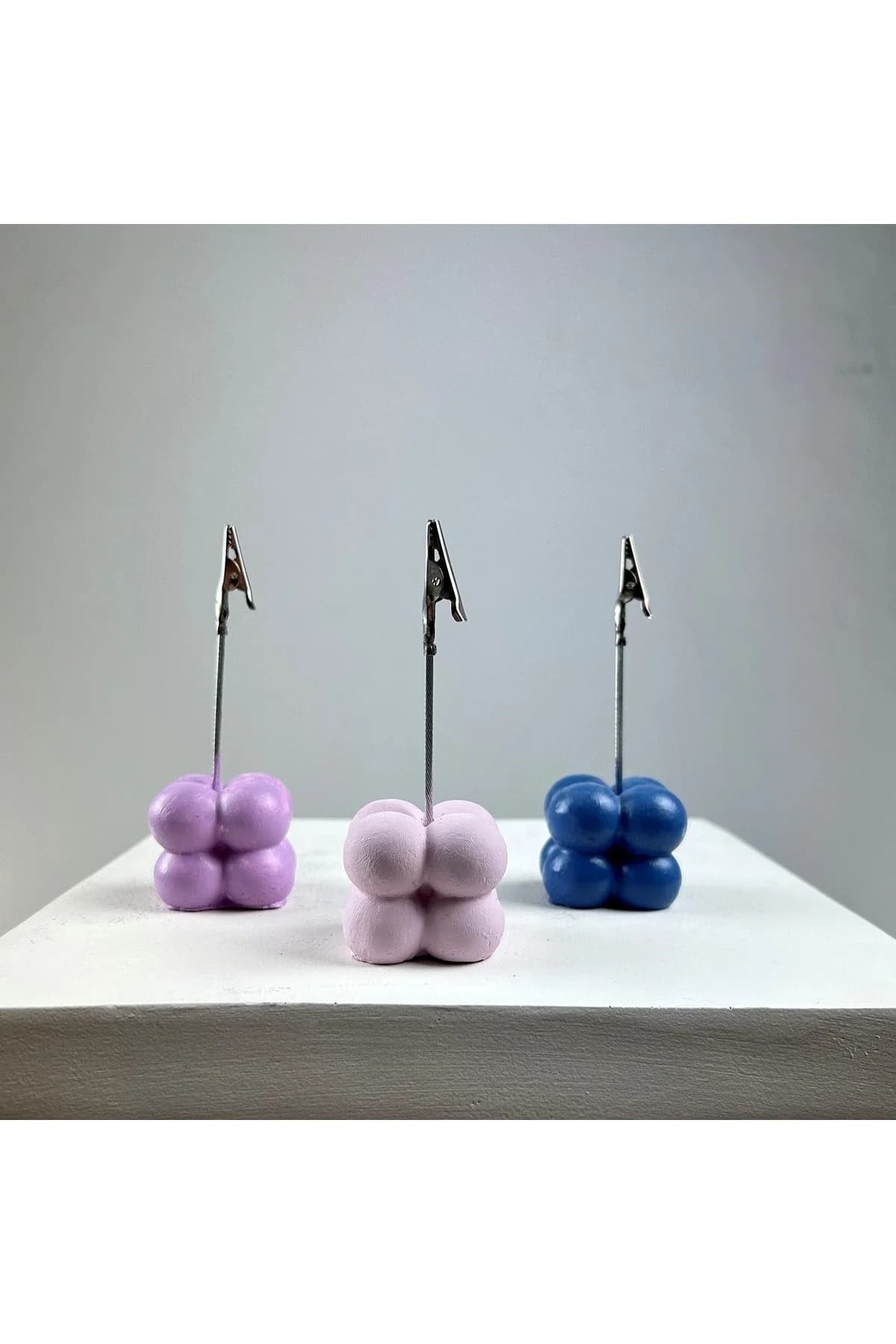 Bubble Not Tutucu 3'lü Set ( Pembe-lila - Gri Mavi) - 1. görsel