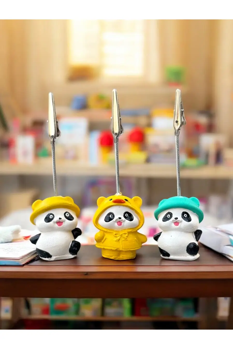 3lü Kawaii Sevimli Panda Fotoğraf ve Not Tutucu - Ofis Masa Not Tutacağı - 1. görsel