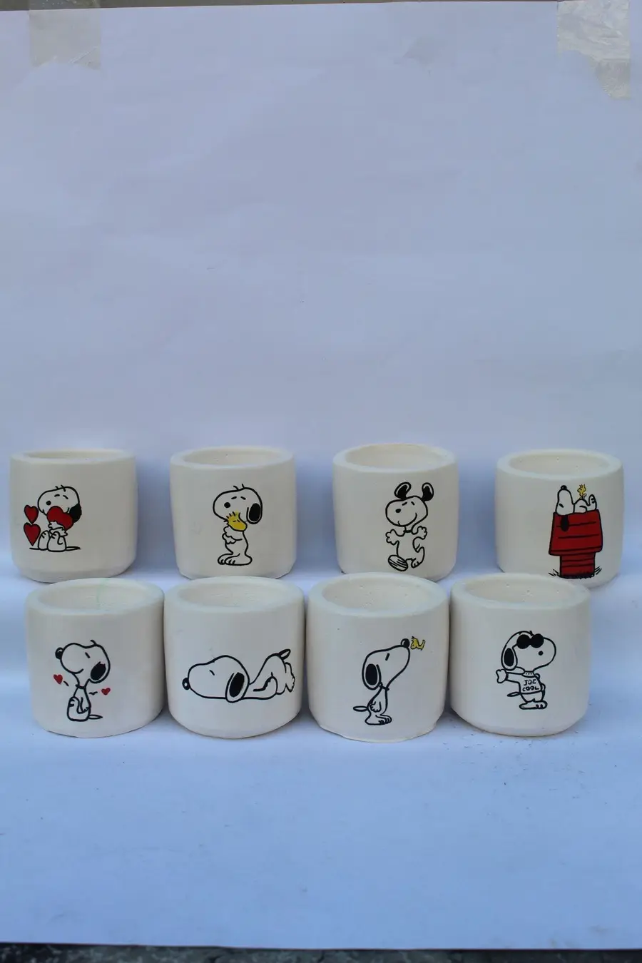 8li Snoopy Macerası Desenli Saksı Seti By Nur Hanım - 1. görsel