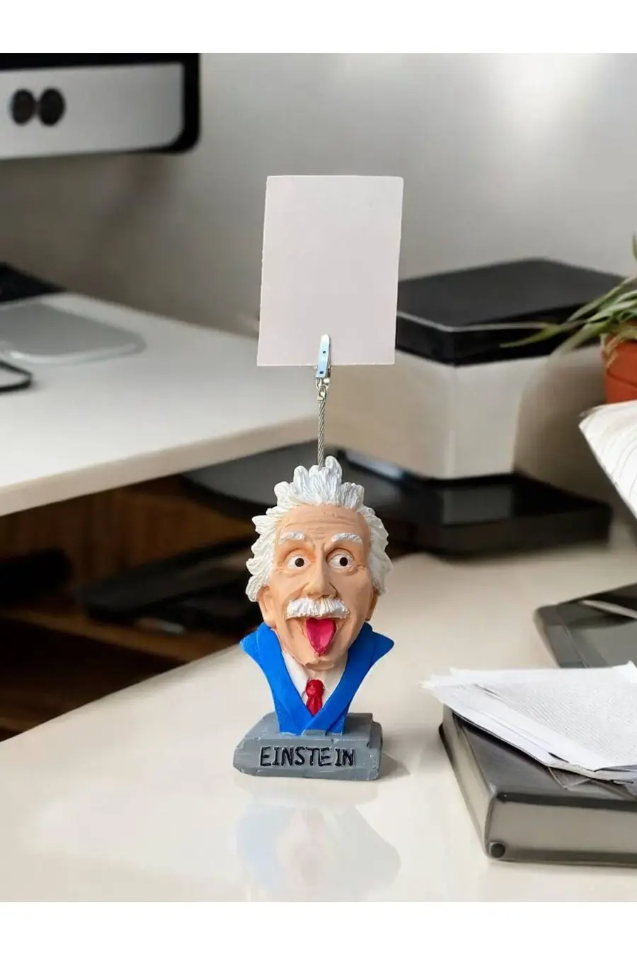 Albert Einstein Temalı Fotoğraf Not Tutacak Hediyelik Ofis Masası - 1. görsel
