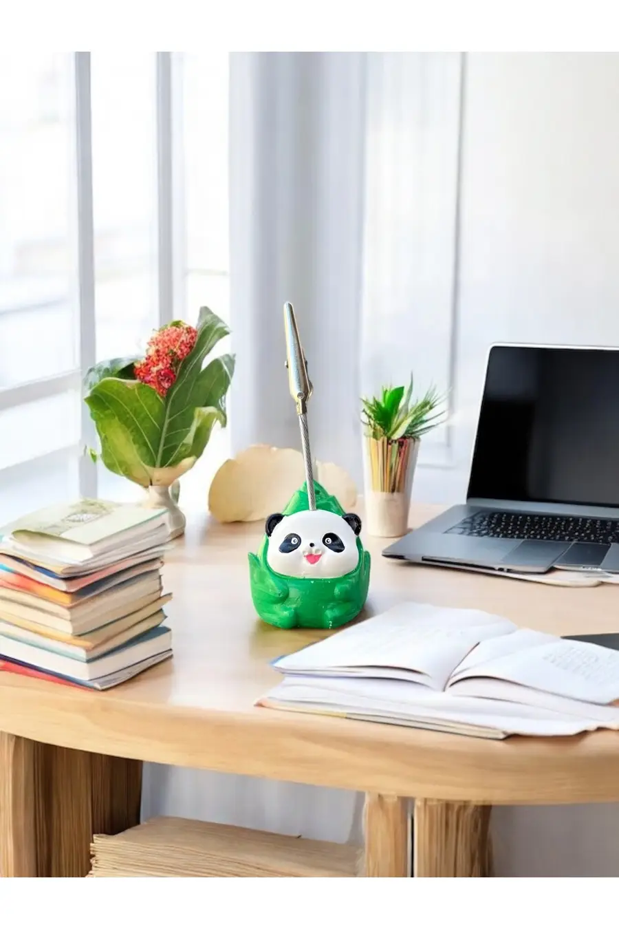 Bambu Panda Kawaii Sevimli Panda Fotoğraf ve Not Tutucu - Ofis Masa Not Tutacağı - 1. görsel