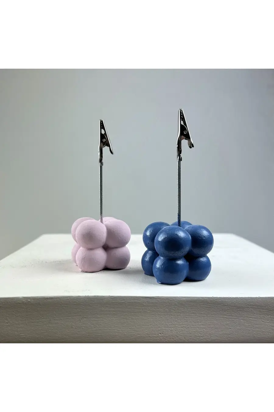 Bubble Not Tutucu 2'li Set ( Pembe-gri Mavi ) - 1. görsel