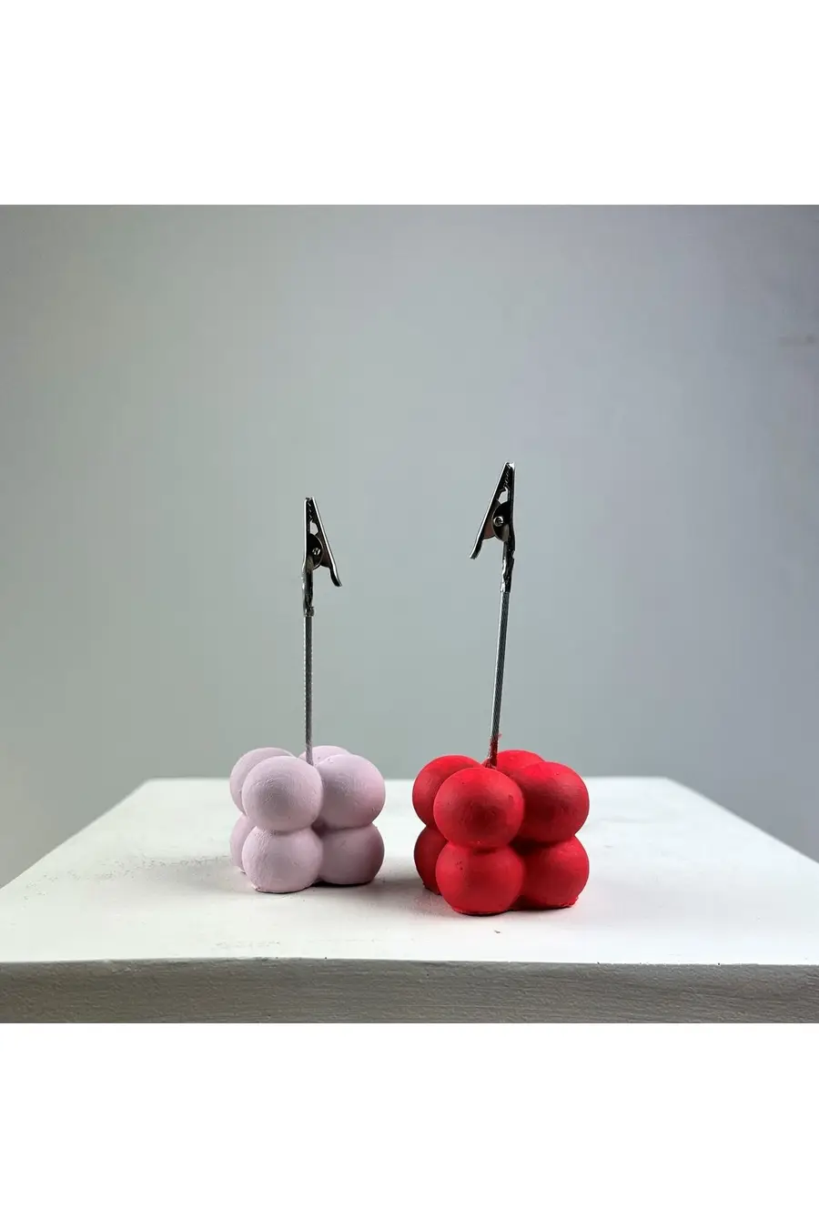 Bubble Not Tutucu 2'li Set ( Pembe-kırmızı ) - 1. görsel