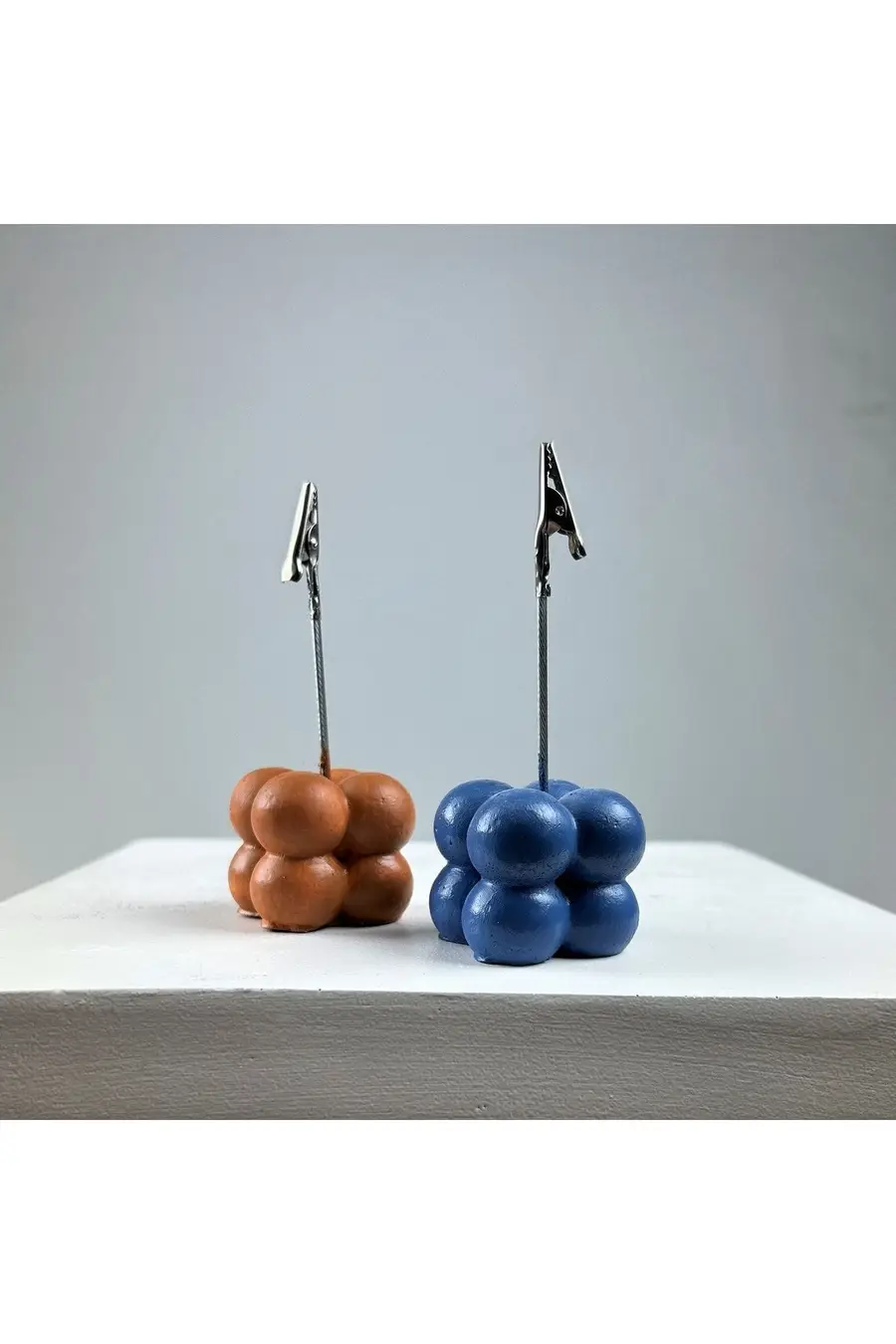 Bubble Not Tutucu 2'li Set ( Terracota - Gri Mavi ) - 1. görsel