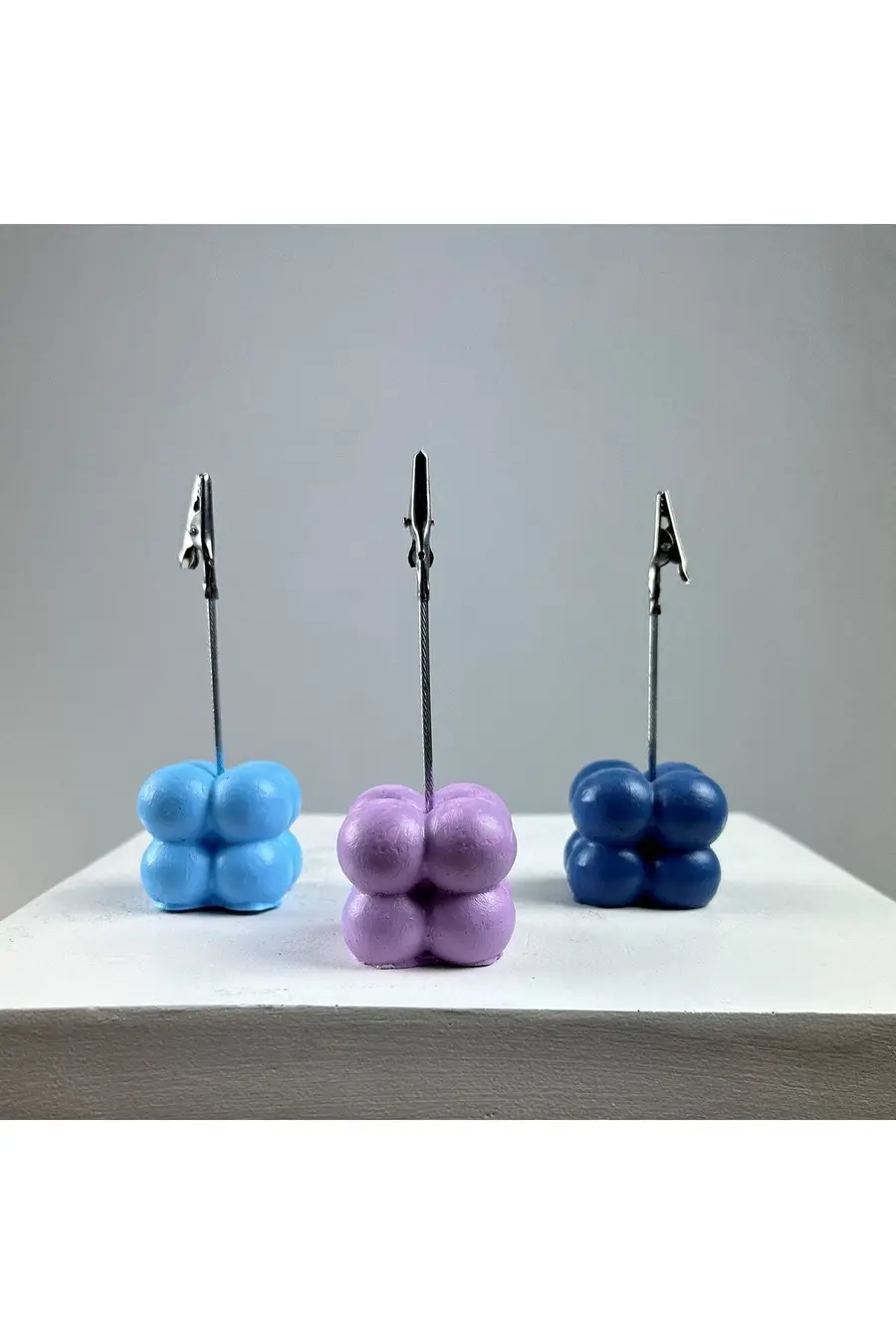 Bubble Not Tutucu 3'lü Set ( Açık Mavi - Lila - Gri Mavi) - 1. görsel