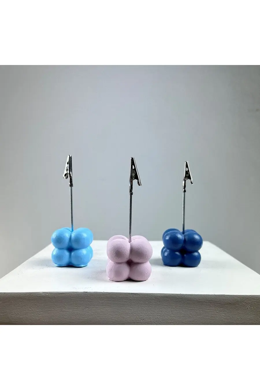 Bubble Not Tutucu 3'lü Set ( Açık Mavi - Pembe - Gri Mavi) - 1. görsel