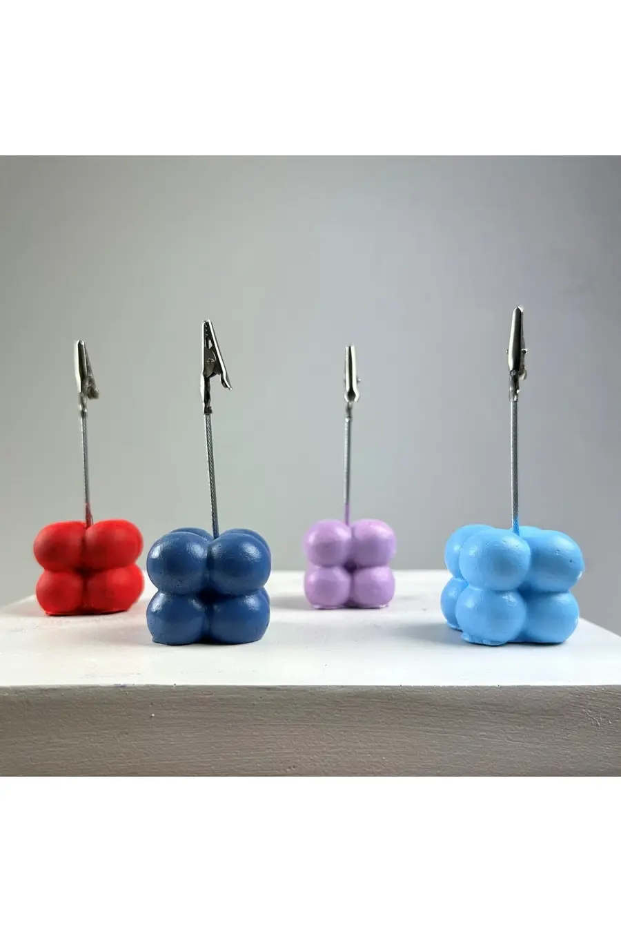 Bubble Not Tutucu 4'lü Set ( Kırmızı - Lila - Açık Mavi - Gri Mavi) - 1. görsel