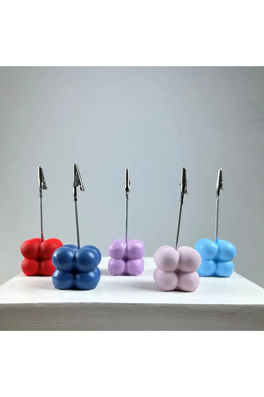 Bubble Not Tutucu 5'li Set ( Kırmızı - Gri Mavi - Lila - Açık Mavi - Pembe) - 1. görsel