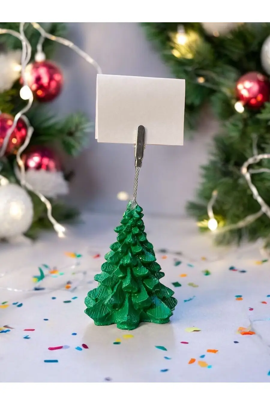 Çam Ağacı Yılbaşı Noel Temalı Fotoğraf Not Tutucu Hediyelik Tutacak - 1. görsel