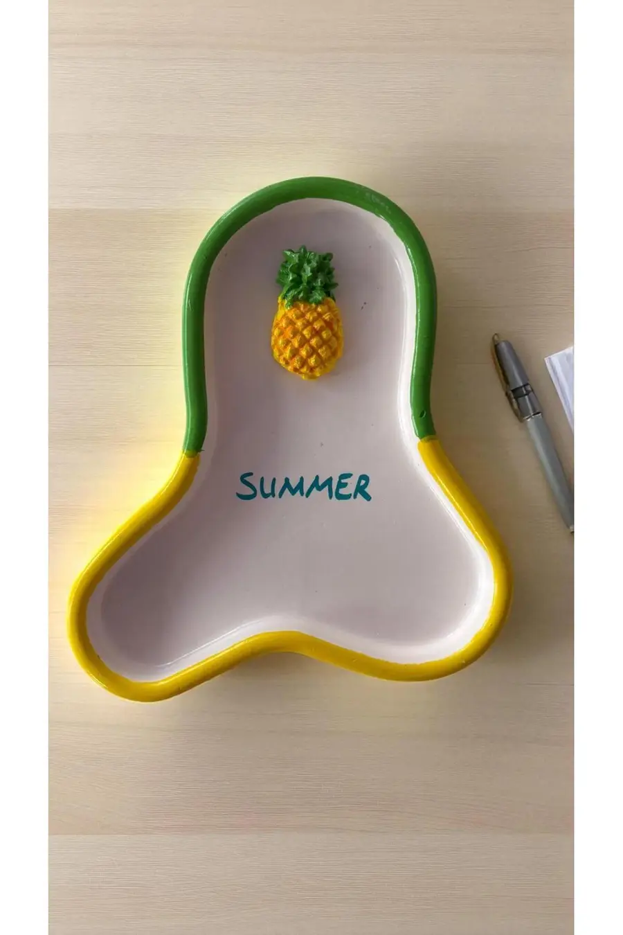 Dekoratif Sunum ve Takı Tabağı Model çifr renk Çerçeve-ananas Charm - 1. görsel