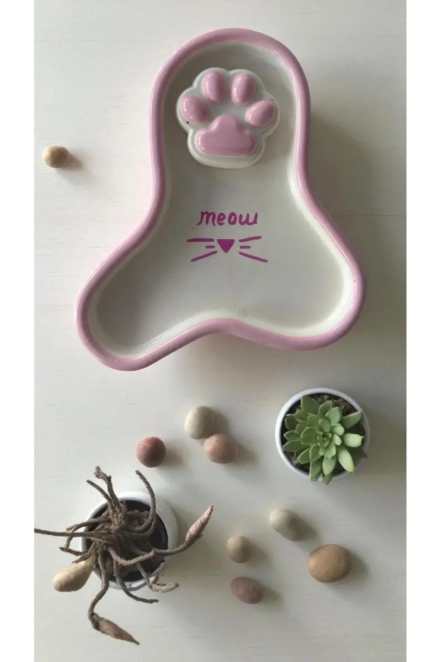 Dekoratif Sunum ve Takı Tabağı Model Pembe Çerçeve-Pati Charm - 1. görsel