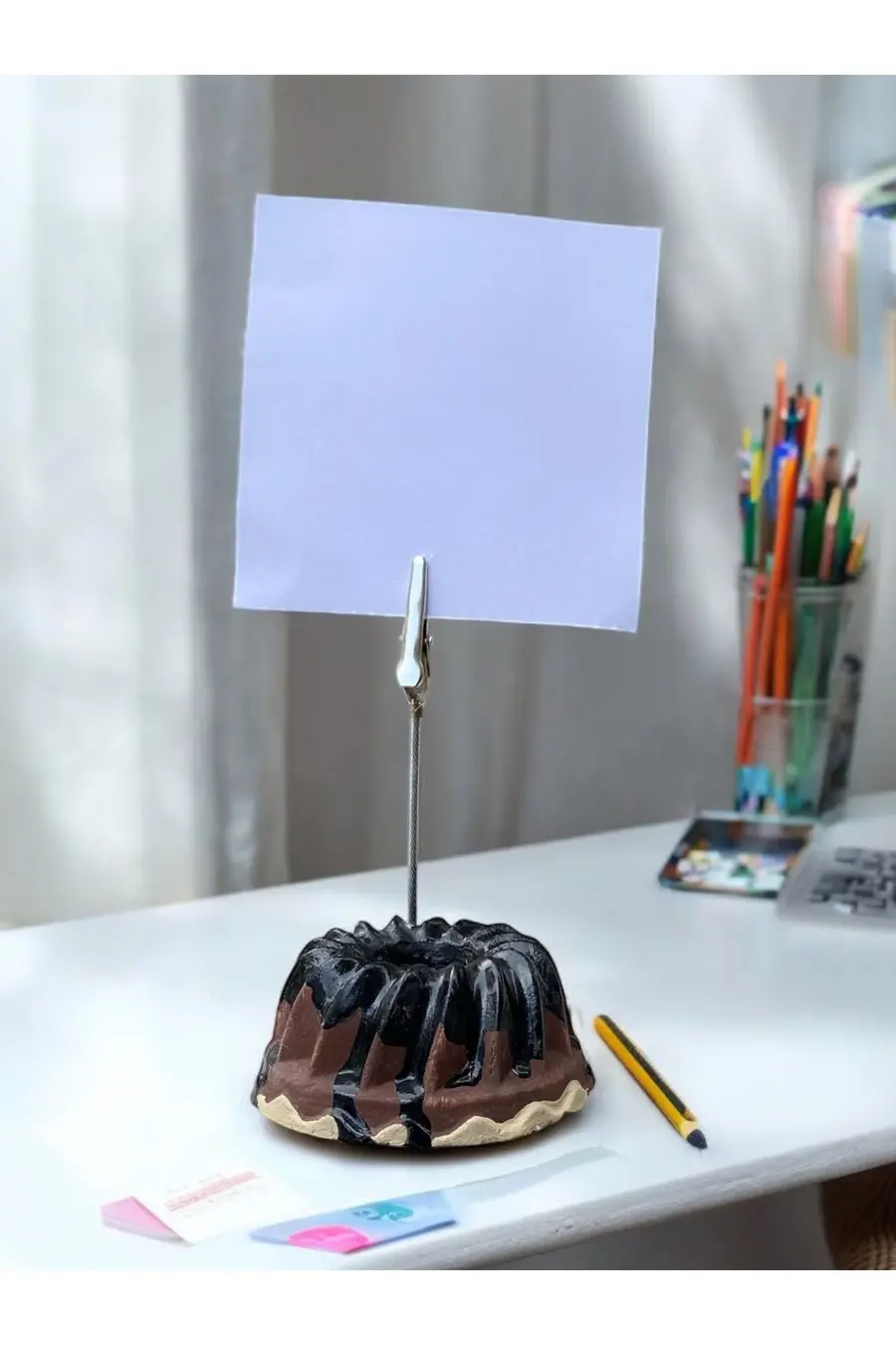 Dilimli Çikolatalı Kek Temalı Fotoğraf Not Tutacağı - 1. görsel
