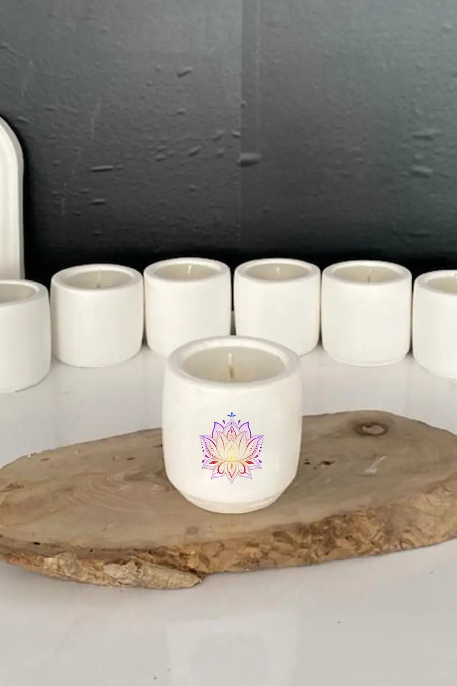 Ezoterizm Meditasyon Yoga Lotus Çiçeği Temalı Kokulu Mum Hediyelik Terapi no:1 - 1. görsel