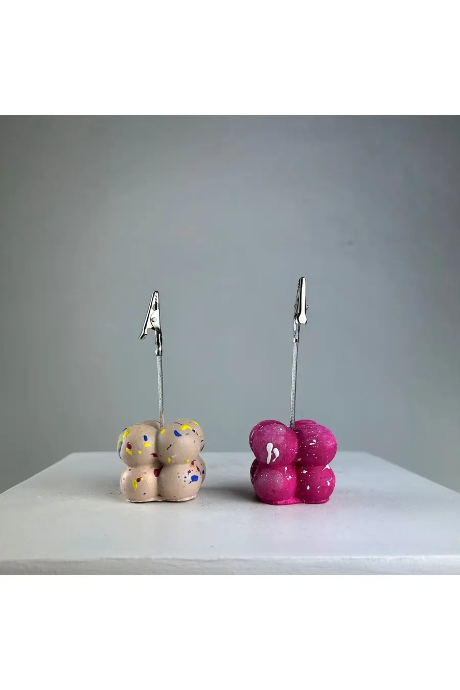 Fuşya Krem Bubble Splash 2'li Not Tutucu Set - 1. görsel