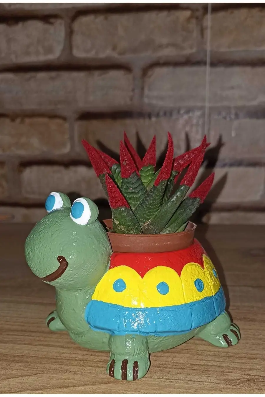 KAPLUMBAĞA SAKSI BETON SAKSI HAYVAN FİGÜRLÜ HEDİYELİK DEKOR (ÇİÇEKSİZ) - 1. görsel
