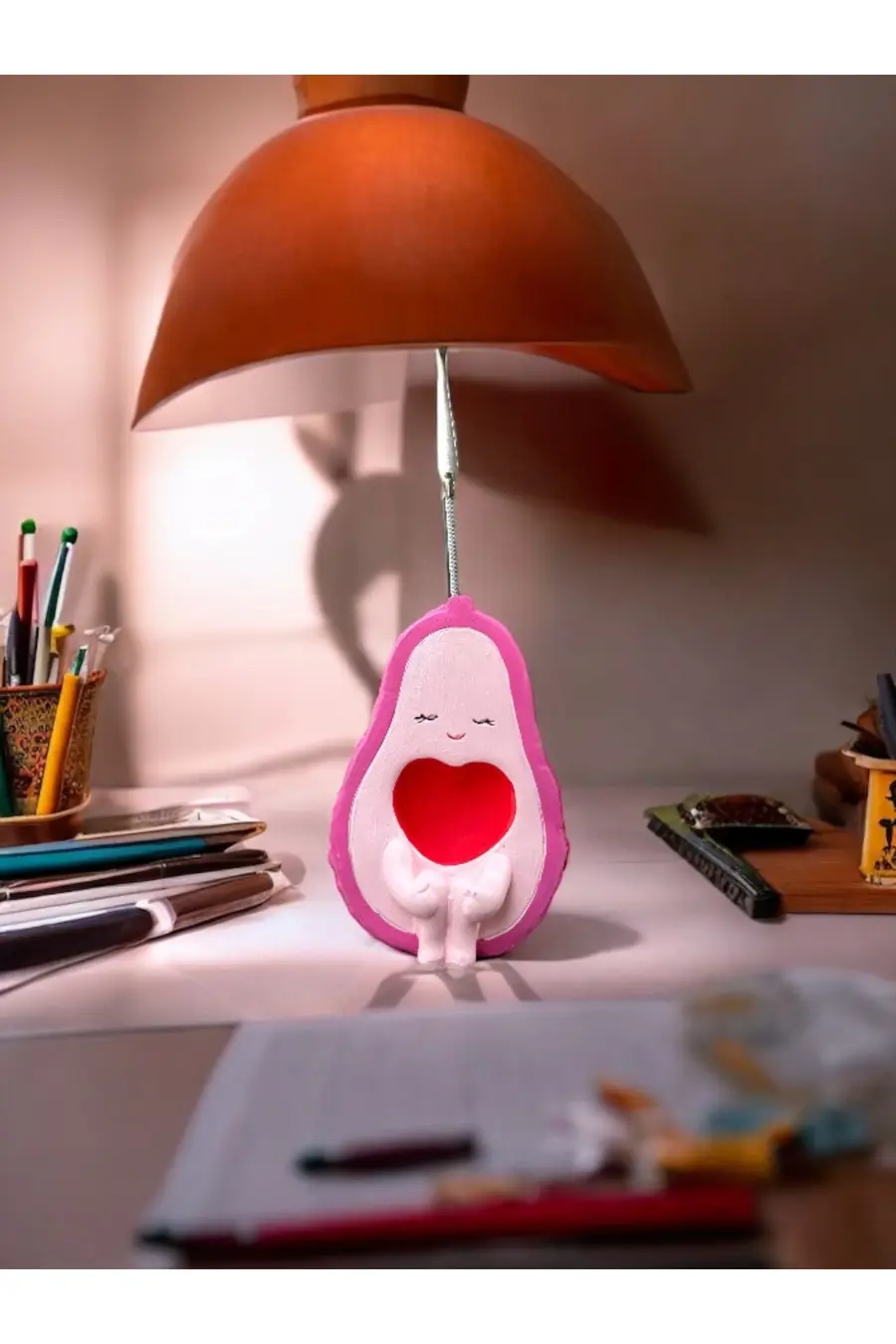 Kawaii Sevimli Pembe Avokado Temalı Fotoğraf ve Not Tutucu - Ofis Masa Not Tutacağı - 1. görsel