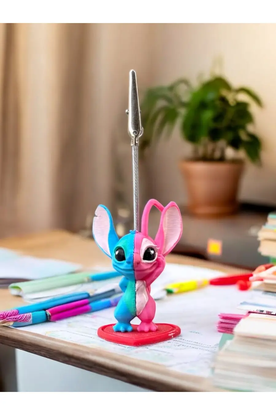 Kawaii Sevimli Stitch Angel Fotoğraf ve Not Tutucu - Ofis Masa Not Tutacağı - 1. görsel