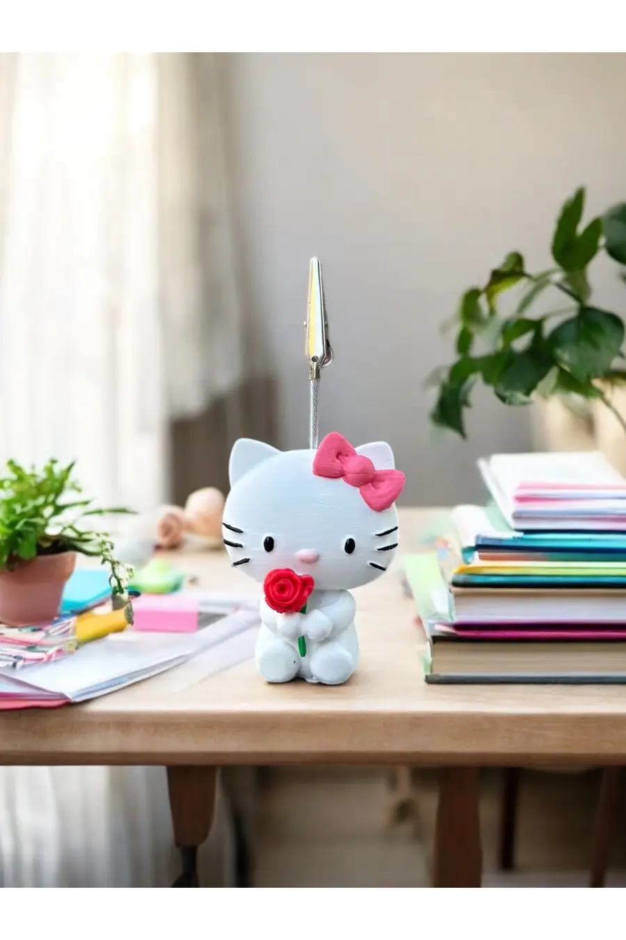 Kitty Sevimli Çok Renkli Hello Ayıcık Fotoğraf Not Tutucu Ofis Masası Tutacak Hediyelik - 1. görsel