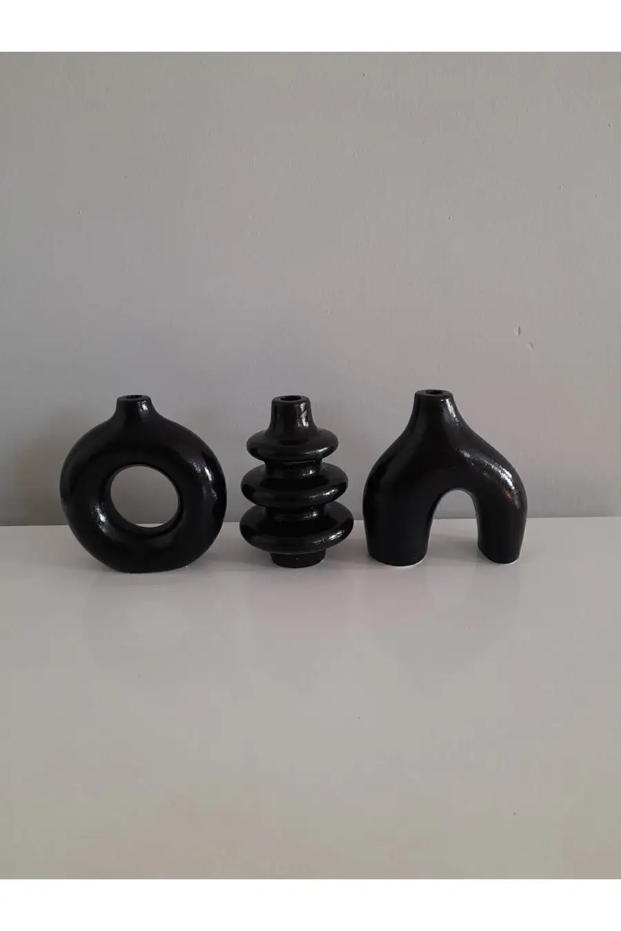 Minimal Vazo Set 3'lü Bohem Biblo Minyatür - 1. görsel