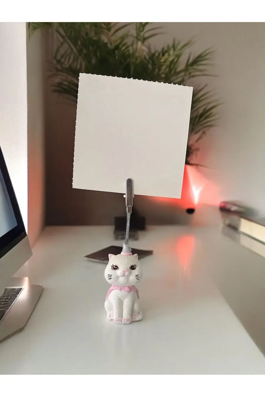 Pelerinli kedi not - fotoğraf tutuculu obje - 1. görsel