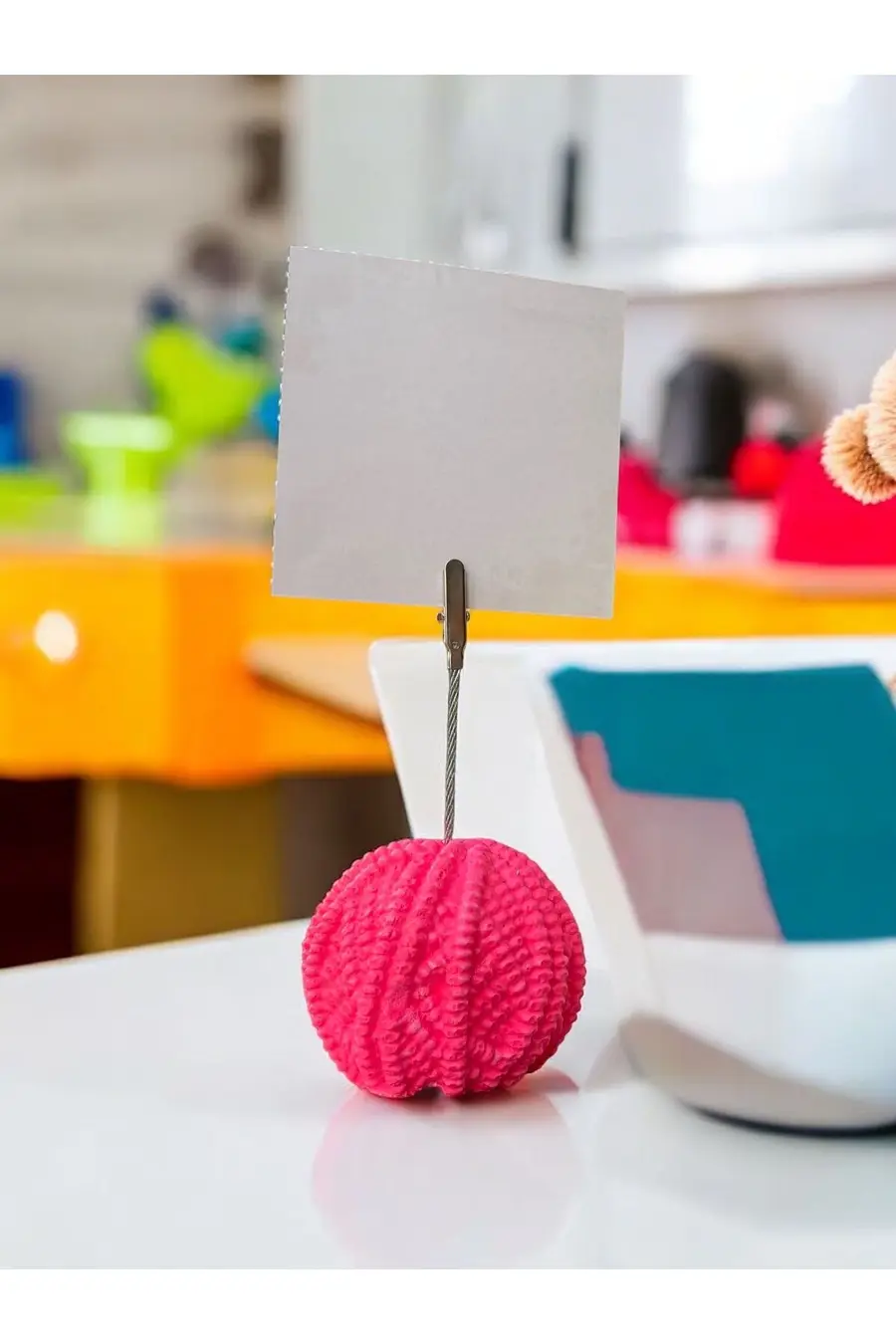 Pembe Fosforlu Yumak Fotoğraf Not Tutacak Hediyelik Ofis Masası - 1. görsel