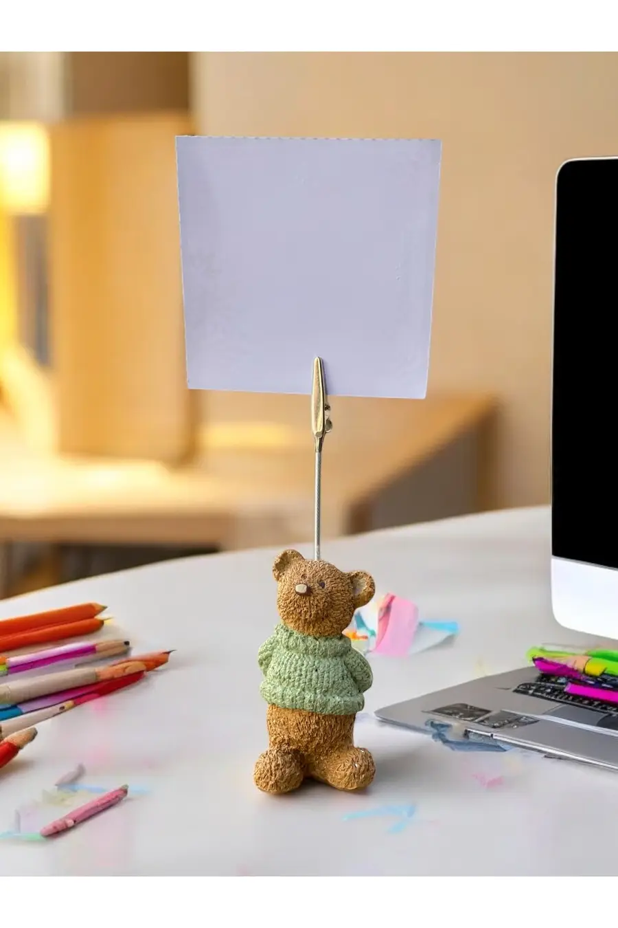 Sevimli Ayıcık Teddy Fotoğraf Not Tutacağı Hediyelik Not Tutucu - 1. görsel
