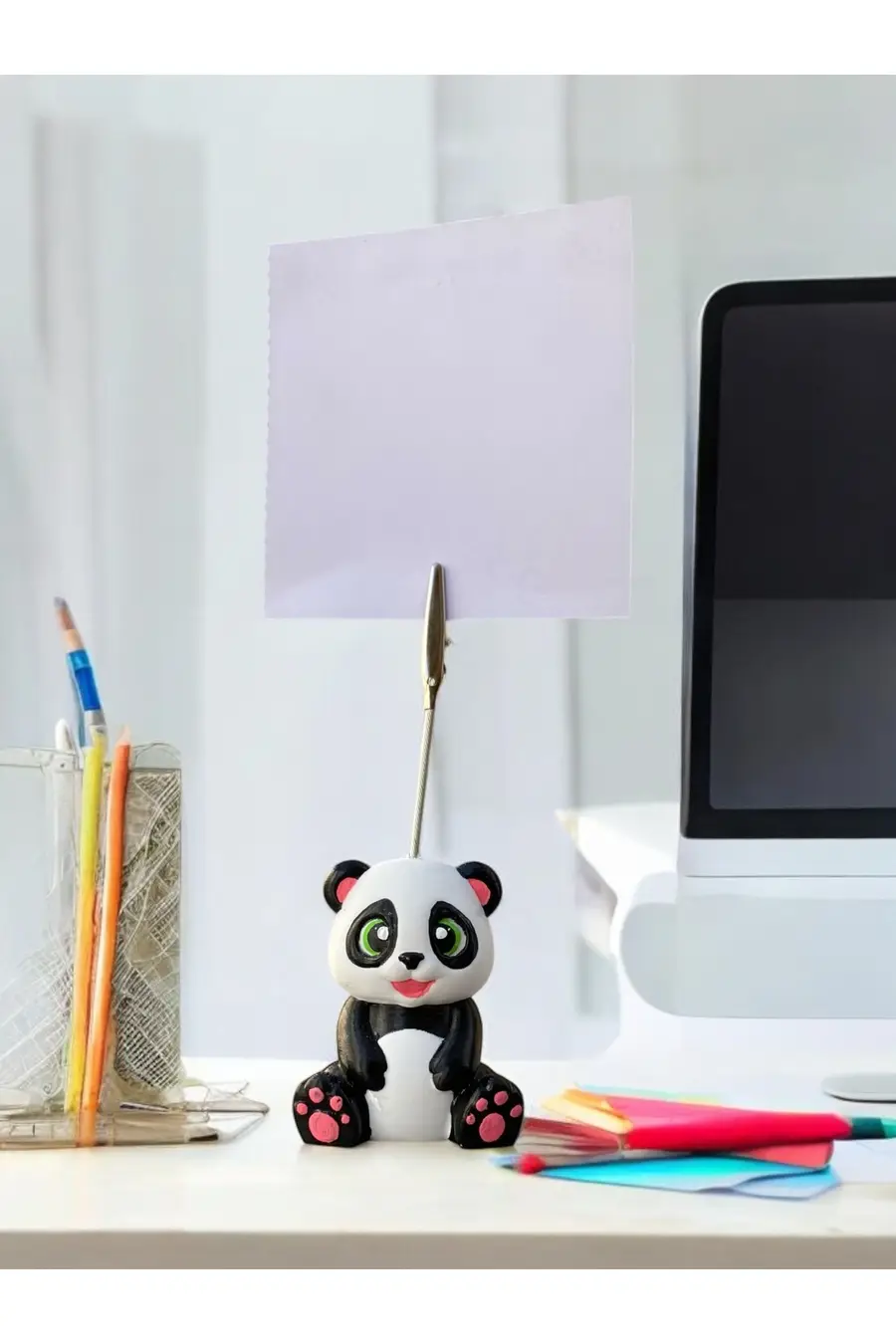Sevimli Mutlu Panda Fotoğraf Not Tutacağı Hediyelik Not Tutucu - 1. görsel
