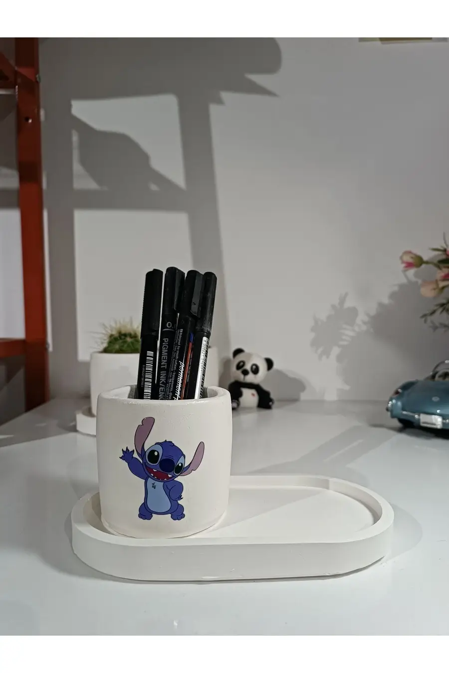 Tabaklı Sevimli Canavar Desenli Saksı Seti - 1. görsel