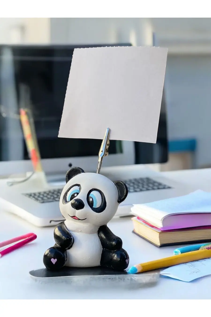 Tatlı Sevimli Kawaii Panda Fotoğraf Not Tutacak Ofis Hediye Tutucu - 1. görsel