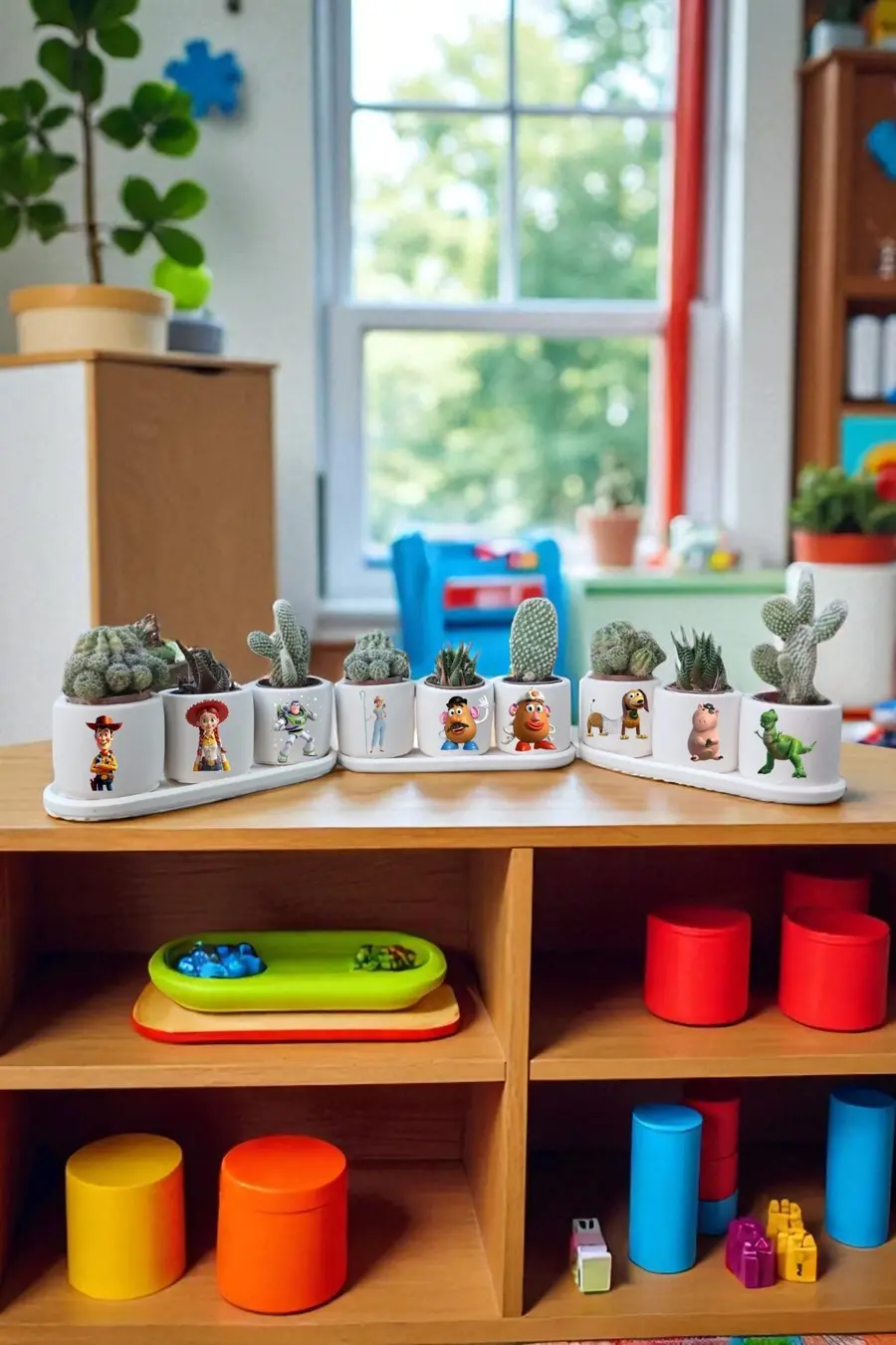 Toy Story Temalı 21 parça Saksı Seti Hediyelik Beton Saksı Seti - 1. görsel