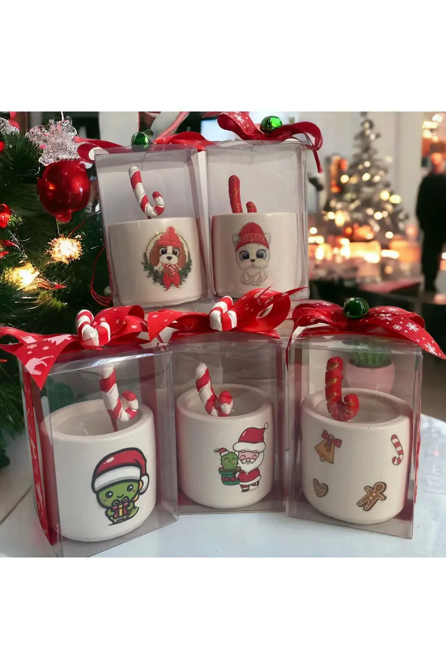 Yılbaşı Hediyesi Christmas Temalı Mum Hediye - 1. görsel