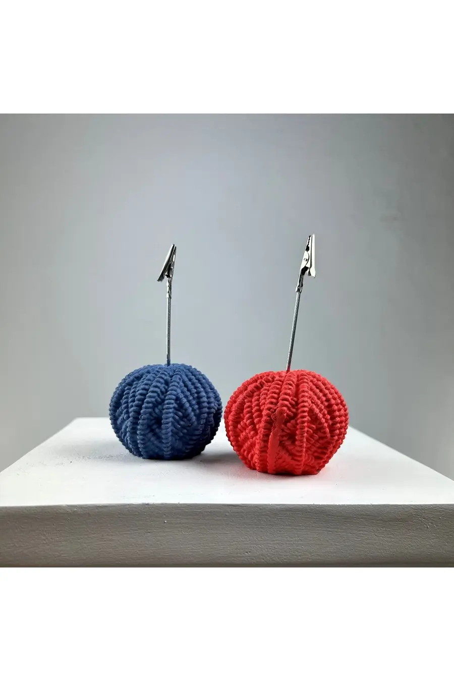 Yumak Not Tutucu 2'li Set ( Kırmızı - Gri Mavi ) - 1. görsel